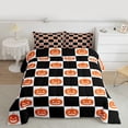 thumbnail image 2 of Feelyou Cartoon Gothic Pumpkin Queen Comforter Set, Kawaii Halloween Bedding Sets, Teens Boys Girls Kid Reversible Bedding Comforter Set, Lightweight Room Decor, 3pcs, 2 of 8
