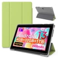 thumbnail image 1 of Tablette 7 Pouces Android 13 avec Étui, 4 Go+32 Go+1 To Extensible, Quad-Core, WiFi6, Batterie 3500mAh, Double Caméra, Vert, 1 of 7