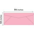 thumbnail image 4 of Pink Pastel #10 Business Envelopes | Standard Colored Mailers for Holidays, Invoices, Bills, Letters, Office Mailings | 4 1/8 x 9 1/2 inches | 500 per Pack, 4 of 5