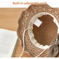 thumbnail image 6 of Elegant Woven Straw Sun Hat with Bow Womens Straw Hat Foldable Wide Brim Floppy Beach Hat for Women Crochet Hats for Women, 6 of 7
