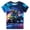 B Blue, variant on Shirts for Boys Short Sleeve Soccer Graphic Dynamic Flame Print Crew Neck Casual Tee for Kids Blue 8 Years-9 Years