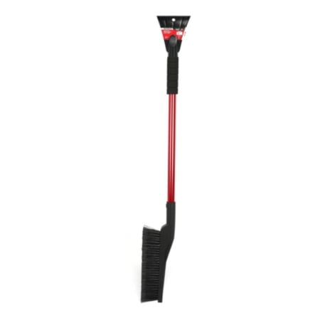 Removable Scraper Pivoting Head Sturdy Durable and Compact Portable Design Car and Driver Snow Brush with Ice Scraper and Squeegee Deluxe Edition -Push Button Extendable Telescoping to 55 Inches 
