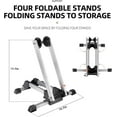 thumbnail image 5 of ROCKBROS Bicycle Double Pole Foldable Parking Stand 24-27.5inch/700C Tires Adjustable Lever Control Wheels Parking Bike Storage Stand, 5 of 5
