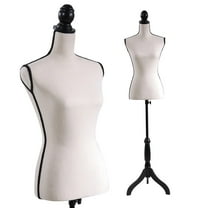 BestMassage Female Torso Dress Model Display Mannequin with Tripod Stand, 67", Cream