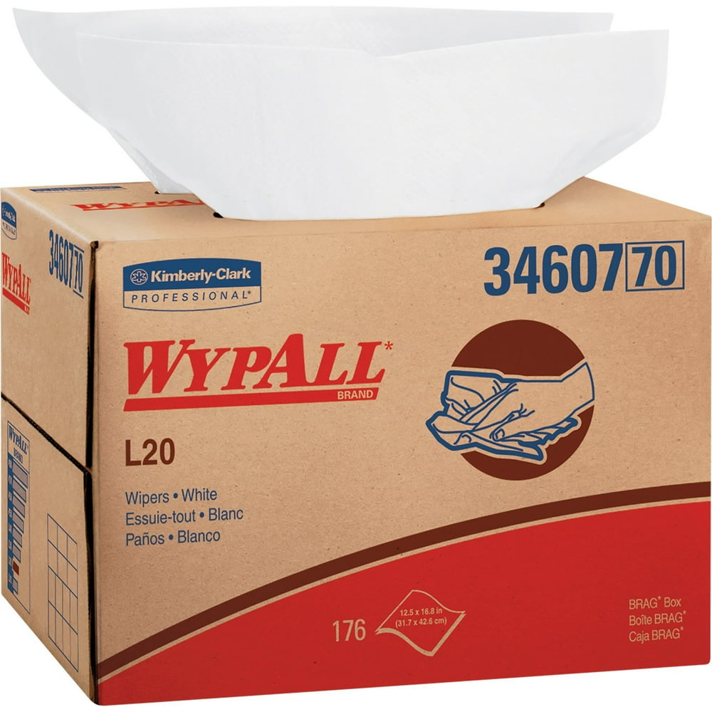 Wypall L20 Wipers Brag Box, White, 176 / Carton (Quantity)