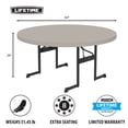 thumbnail image 4 of Lifetime 60 inch Professional Grade Round Folding Table, Putty Color (80125), 4 of 10