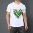 thumbnail image 2 of Summer Short Sleeve Tops Crew Neck Shirts for Men HeartPlus Size Tee Shirts XS-5XL, 2 of 5