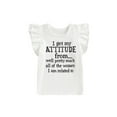 thumbnail image 2 of Aojekbee Kids Girls Cute T-Shirts Letter Print Ruffles Round Neck Tops Casual Pullovers for Toddler Summer Clothes, 2 of 10