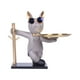 thumbnail image 3 of Estatua creativa de bulldog con bandeja para joyas, llavero y adorno Gris, 3 of 9