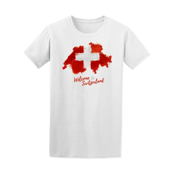 Watercolor Map Switzerland Tee Men's -Image by Shutterstock