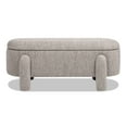thumbnail image 2 of Jennifer Taylor Home Hugo 49" Oval Fully Upholstered Storage Bench, Brown Boucle, 2 of 7