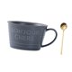 thumbnail image 4 of Taza de desayuno, taza de café con cuchara para adultos, taza de bebida para niños, taza de leche, taza de para jugo, café, 400 ml, fiesta de Gris, 4 of 8