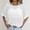 White women summer boho top a1, variant on thefmos Women's Summer Round Neck Eyelet Crochet Half Sleeve Flowy Casual Cover Up Pullover Tops Solid Boho Beach Vacation Loose, Beige Free Size