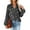 Black, variant on Womens Long Sleeve Shirts Dot Print Summer 2026 Tops Dressy Casual V-Neck Blouses