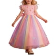 thumbnail image 2 of Fozruso Casual Floral Dresses Girls Dress Gown With Bow Party Pageant Tutu For Holiday Performance Sizes 7-8 Years, 2 of 7