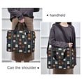 thumbnail image 6 of FORMRS 16" Laptop Bag Carrying Sleeve Case with Handle Travel Shoulder Briefcase, Orange Checkered Pattern, 6 of 8