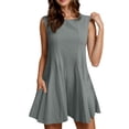 thumbnail image 2 of QATAINLAV Womens Summer Backless Rompers Dresses Sleeveless Flowy Short Jumpsuits Linen Beach Onesie Tank Shorts Casual Dressy Vacation Outfits Gray S Ofertas en Walmart, 2 of 9