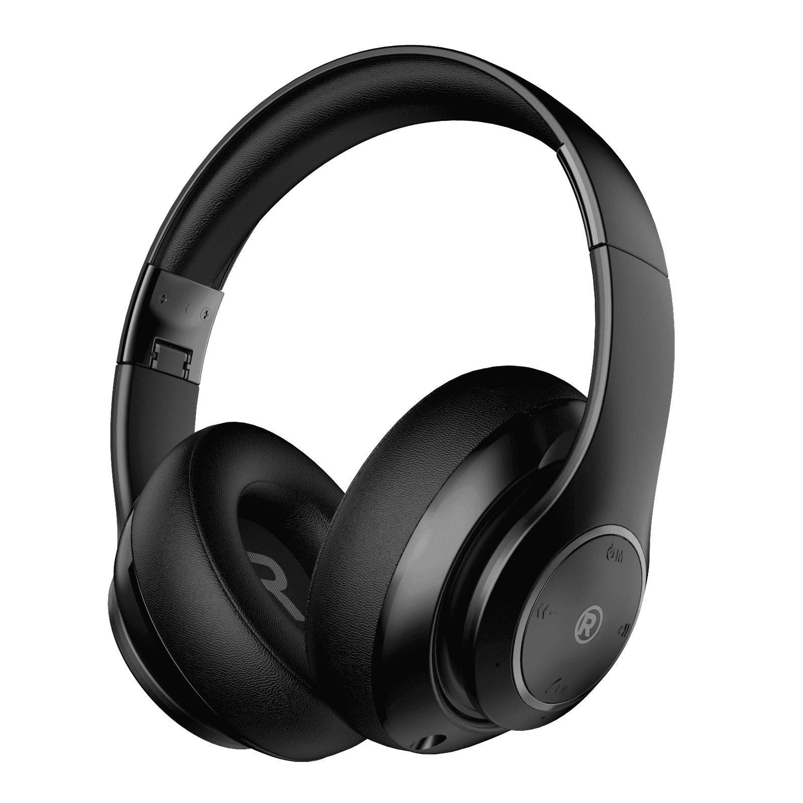 RadioShack BT Headphones Black – 40mm Drivers, 30-Hour Playtime, Bluetooth 5.4, Built-In Microphone, Foldable Design, Durable and Stylish Black Finish