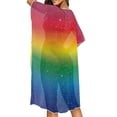 thumbnail image 4 of HELLHERO Cardigan Bathing Suit Cover Up for Summer High Quality Fabrics Breathable Long Kimono Swimsuit Cover Up Rainbow Galaxy, 4 of 6