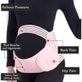 thumbnail image 3 of Cinturón de maternidad para mujer embarazada, soporte para la espalda, faja abdominal ligera, cinturón para el vientre para embarazadas, abdominales(XL 35in-50in)Rosa, 3 of 5
