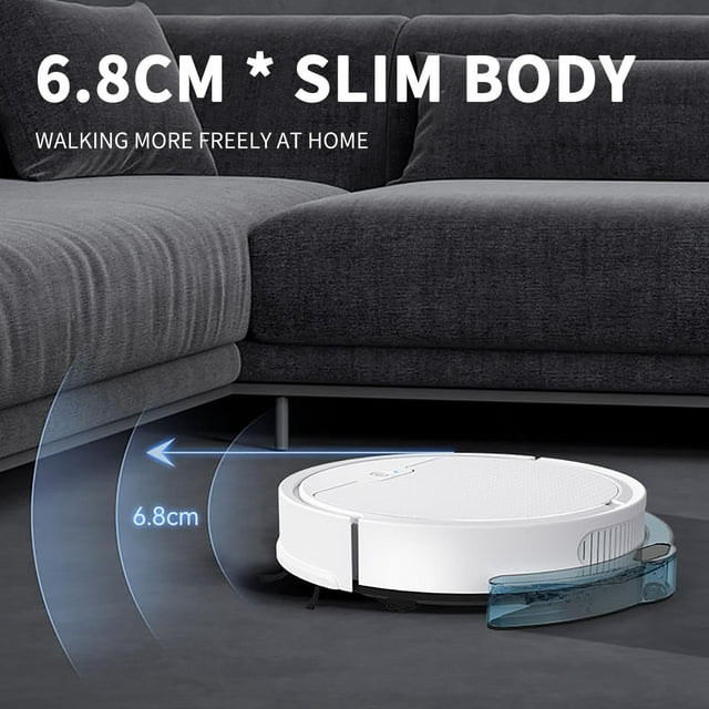 IROINID Machine de Nettoyage et de Balayage Domestique, Robot de Balayage Intelligent, Aspirateur Robot Intégré avec Réservoir d'Eau Automatique pour Balayer et Faire Traîner, Offres de Liquidation