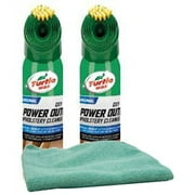 Turtle Wax Power Out Upholstery Cleaner (18 oz) Bundle with Microfiber Cloth (3 Items)