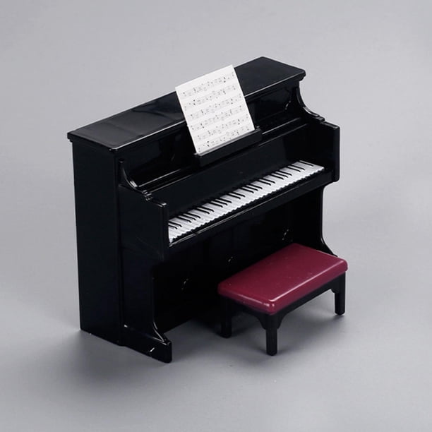 Piano Miniature 1:12 pour maison de poupée, 1 ensemble, avec chaise, Simulation, modèle de Grand Piano, ornement de salon, accessoire de jouet 26 Piano Miniature 1:12 pour maison de poupée, 1 ensemble, avec chaise, Simulation, modèle de Grand Piano, ornement de salon, accessoire de jouet 26