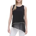 thumbnail image 1 of CALVIN KLEIN Womens Black Sleeveless Jewel Neck Top Size: S, 1 of 3