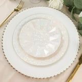Efavormart 25 Pack | 9" Geometric Metallic Iridescent Foil Dinner Paper ...