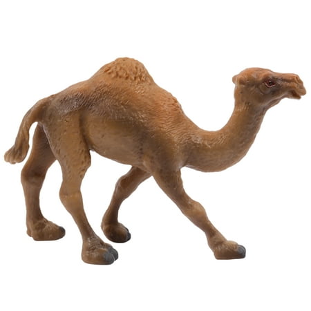

NUOLUX 1pc Simulation Wildlife Camel Stationary Adornment Child Educational Toy (Khaki)