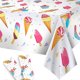 thumbnail image 1 of Large Ice Cream Tablecloth - 54x108 Inch, Pack of 2 | Ice Cream Party Tablecloth for Ice Cream Party Decorations | Ice Cream Birthday Party Decoration, 1 of 4