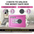 thumbnail image 3 of Bostra Digital Security Safe with Sensor Light & Fireproof Bag, 0.23 Cu. Ft., Pink, 3 of 6