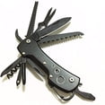 thumbnail image 1 of HLONK Stainless Steel Pocket Knife Multitools Multi Function with Opener Screwdrivers Saw Scissors Black, 1 of 6