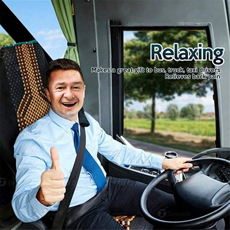 Car Summer Cushion Seat Cover Cool Wood Wooden Bead Seat Cover Massage Cushion Chair Cover Car Office Home Universal