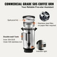 thumbnail image 5 of KFFKFF Industrial Coffee Pot, 65 Cups Durable Stainless Steel Coffee Container, 1500W 110V Electric Coffee Brewing Device, Hot Water Pot with Removable Power Cable for Simplified Cleaning, Silver, 5 of 9