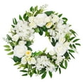 thumbnail image 2 of Ar Tificial Rose Wreath Red Front Door Wreath Spring Wreath Floral Wreath With Eu Calyptus Leaves Flower Wreath Simulation Flowers Home Décor For Any Room, 2 of 4