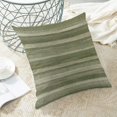 thumbnail image 4 of Boho Green Stripe Throw Pillow Covers 18x18 Inch Set of 2, Rustic Abstract Decorative Throw Pillow Covers Retro Stripe Neutral Outdoor Cushion Cover for Sofa Couch Farmhouse Room Bed Decor, 4 of 7