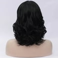 thumbnail image 5 of Unique Bargains Wigs for Women 16" Black Curly Wig with Wig Cap Natural Full Medium Wavy, 5 of 6