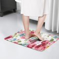 thumbnail image 4 of Pioneer Flower Floral Print Flannel Non Slip Door Rugs,Washable Door Mats Indoor,Decorative Door Mats,Dirt-Resistant and Absorbent Doormat for Entrance,Bedroom,Kitchen,Bathroom,31.5"x17", 4 of 4
