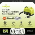thumbnail image 2 of Open Box Sun Joe 24V Cordless Portable Sink/Shower Spray Washer, 5-Gallon, 2.0-Ah Battery + Charger, 2 of 8