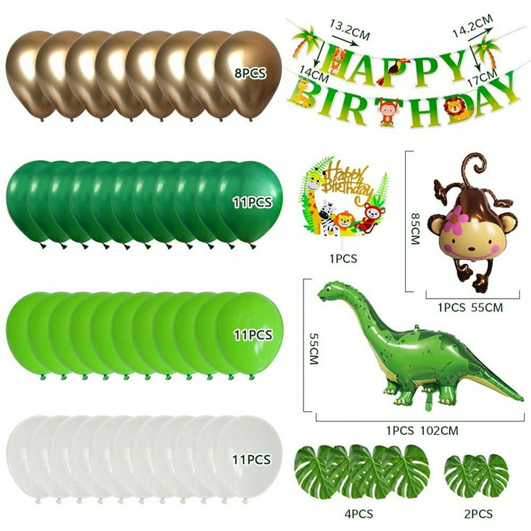 Dinosaur Birthday Party Decorations, Jungle Dino Balloon Arch Kit, Saf –  Lasercutwraps Shop