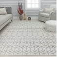 thumbnail image 2 of Mason Brooks Ryder KN50A Pearl Drops Moroccan Tribal White Area Rug, 8'3"X10'0", 2 of 9