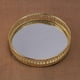 thumbnail image 5 of 2X Bandeja de Almacenamiento de Joyas de Hierro Dorado Espejo de Vidrio Organizador de Maquillaje Bandeja 17,5cm, 5 of 8