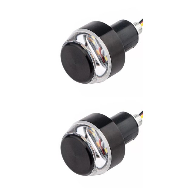 Sidaley 1 par de luces LED de giro para motocicleta, lámparas de señal de manillar brillantes, suministros de indicadores de patinete eléctrico Blanco a Amarillo 2piezas Sidaley CBP210161