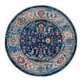 thumbnail image 2 of Luxee Designs Alexandria Bordered Pattern 7x7 Round Area Rug for Living Room Indoor Boho Rugs - Navy, 2 of 8