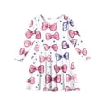 thumbnail image 3 of Abcomgle Long Sleeve Dress Girls Size6 Love Heart Valentines Dress Outfits Cute A-Line Long Sleeve T Shirt Dresses for Girls Cute Crewneck Twirly Dresses for Girls,, 3 of 4