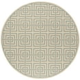 thumbnail image 2 of Safavieh Linden Derbhile Geometric Indoor/Outdoor Area Rug, Cream/Aqua, 6'7" x 6'7" Round, 2 of 8