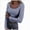 A165-Blue, variant on Womens Square Neck Long Sleeve Crop Top,Slim Ribbed Fitted Tee