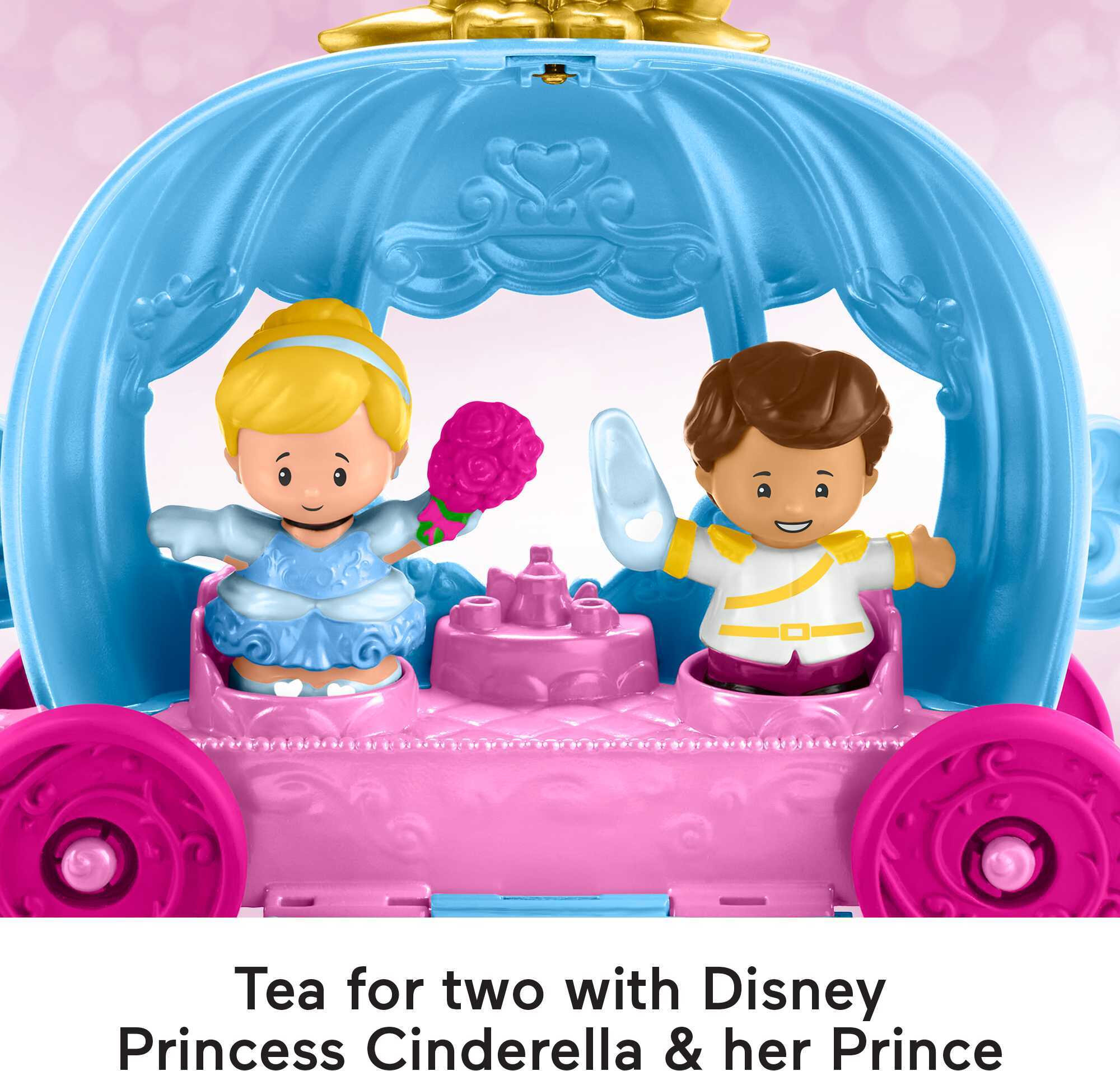 Disney Princess Cinderella’s Dancing Carriage Little People Toddler Playset with Horse & Figures - image 4 of 6