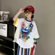 thumbnail image 2 of Conjunto de 2 piezas para niños, ropa de calle de moda de estilo coreano de manga corta, novedad de 2024, 2 of 5